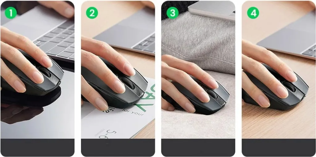Mouse pa tela UGREEN MU006, 2.4 GHz dhe Bluetooth 5.0, i kuq - 18