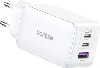 Karikues muri Ugreen Nexode 15339, 65W, 2x USB C 1x USB A, i bardhë