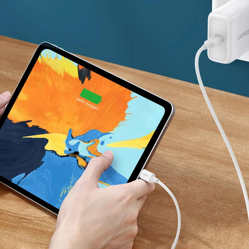 Kabllo USB-C në USB-C Ugreen US264 60517, 0.5m, e bardhë - 3