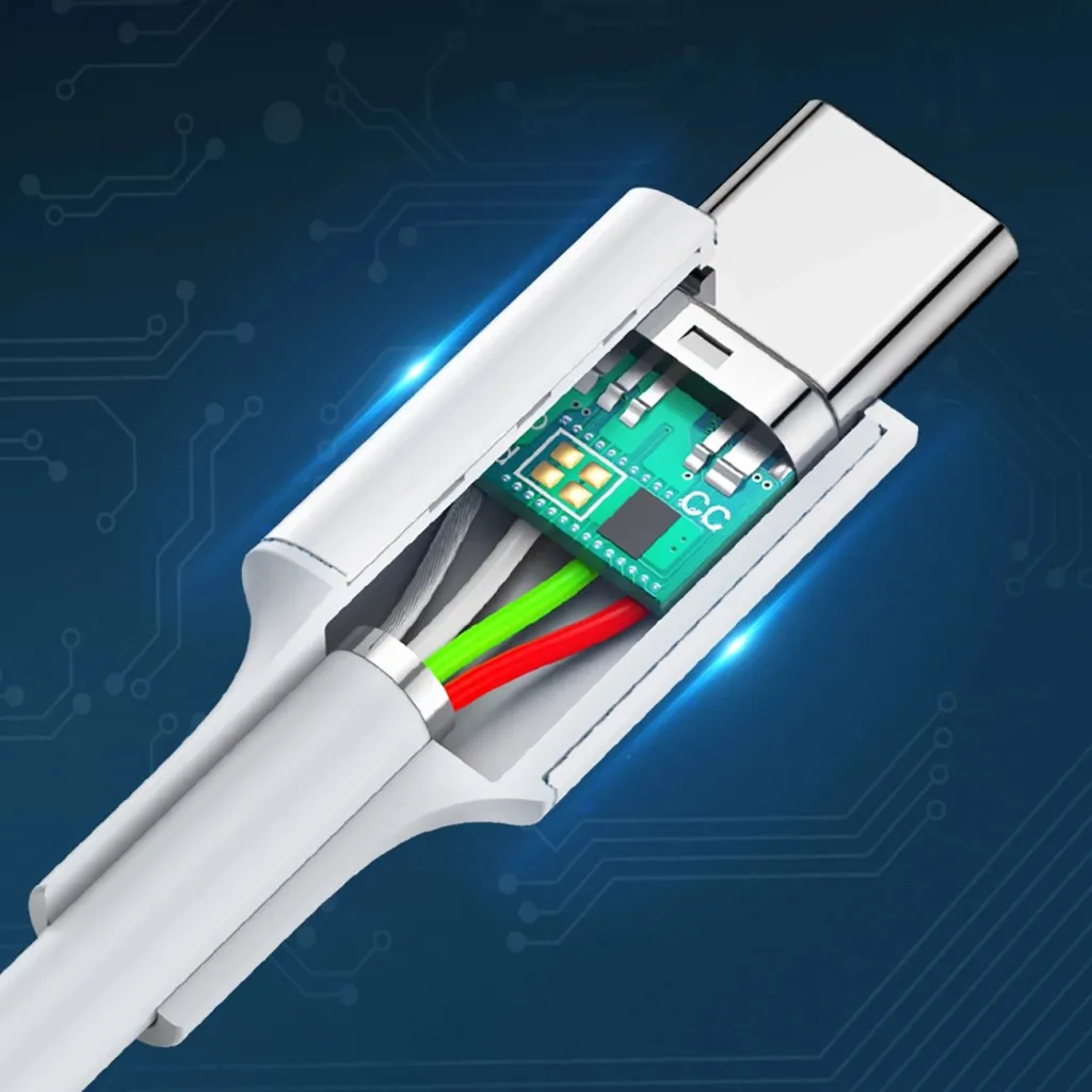 Kabllo USB-C në USB-C Ugreen US264 60517, 0.5m, e bardhë - 6