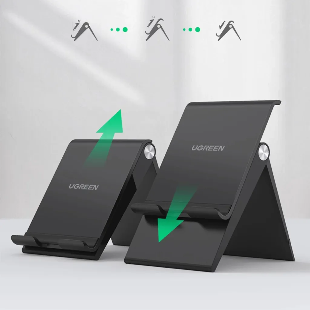 Mbajtës telefoni/tableti Ugreen LP247, i rregullueshëm, ABS, i zi - 14
