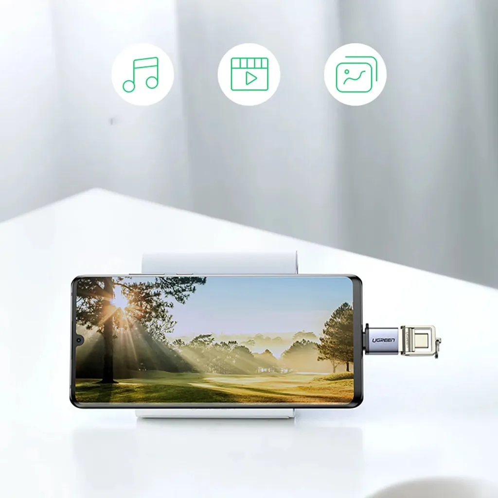 Adapter USB-C në USB-A 3.0 Ugreen US270 me litar, Gri - 3