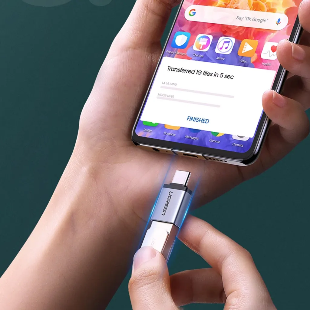 Adapter USB-C në USB-A 3.0 Ugreen US270 me litar, Gri - 6