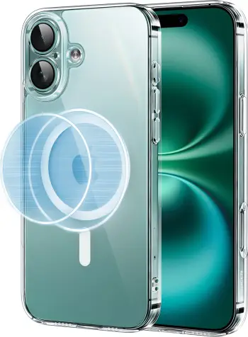 Mbështjellës Ugreen Classy Clear Magnetic për iPhone 16 Plus, MagSafe, Transparent