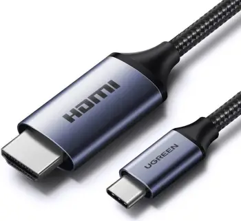 Kabllo USB-C në HDMI 2.1 Ugreen CM565, 1.5m, Gri
