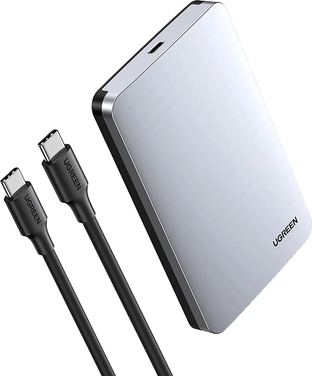 Kasë Ugreen CM300 70499 për hard disk 2.5" SATA 3.0, USB-C, 0.5m kabllo, Argjendtë - 1