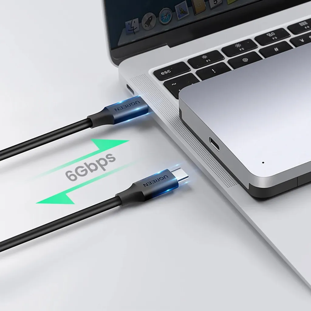 Kasë Ugreen CM300 70499 për hard disk 2.5" SATA 3.0, USB-C, 0.5m kabllo, Argjendtë - 4