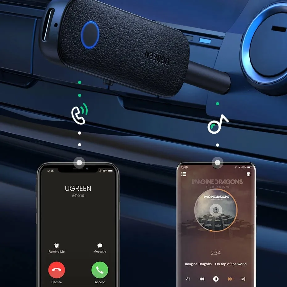 Transmetues/pranues Bluetooth Ugreen CM403, mini jack 3.5mm, i zi - 3
