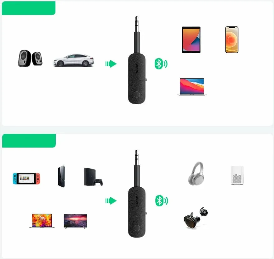 Transmetues/pranues Bluetooth Ugreen CM403, mini jack 3.5mm, i zi - 7