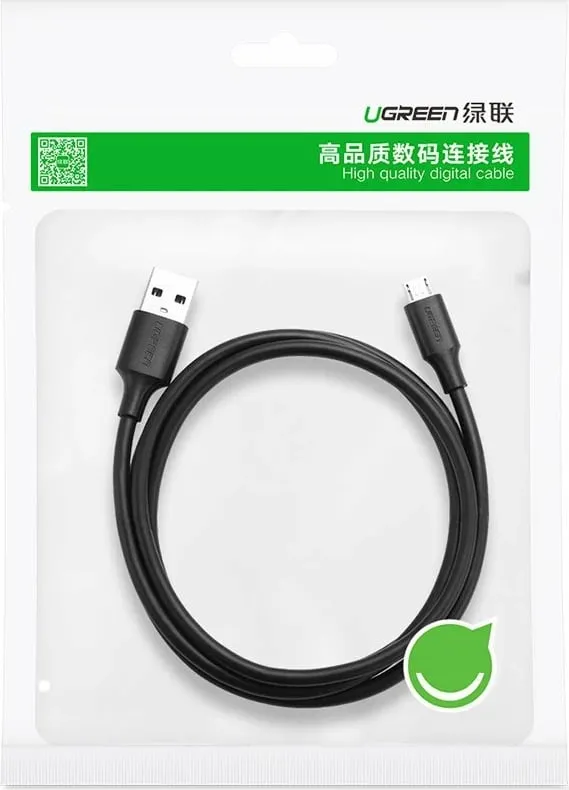 Kabllo USB UGREEN 60137, 1.5m, USB 2.0 në Micro-USB, e zezë - 5