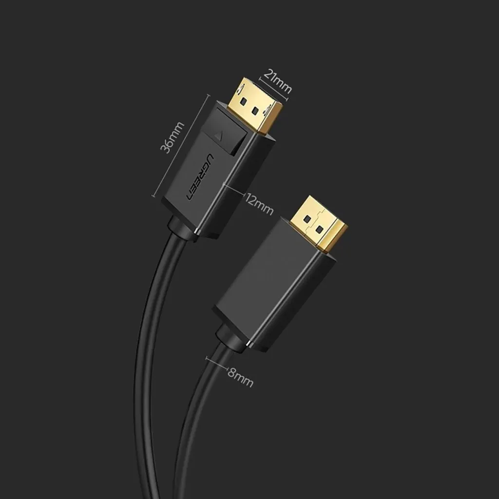 Kabllo Ugreen DisplayPort - DisplayPort (UGR336BLK), 3m, e zezë - 9
