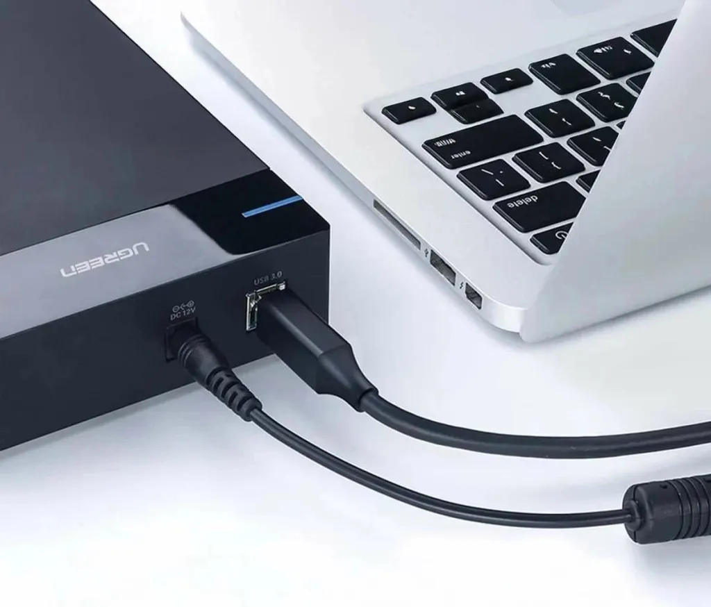 Kabllo printeri Ugreen US210 10372, USB-A në USB-B, 2m, e zezë - 3