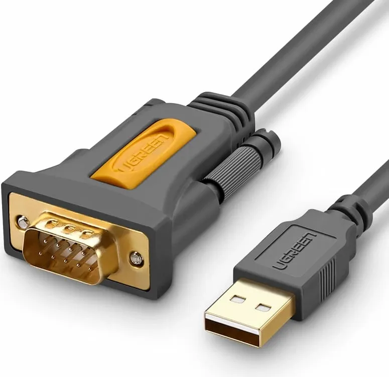 Kabllo adapter Ugreen CR104, USB-A në DB9 RS-232, 1.5m, Gri - 1