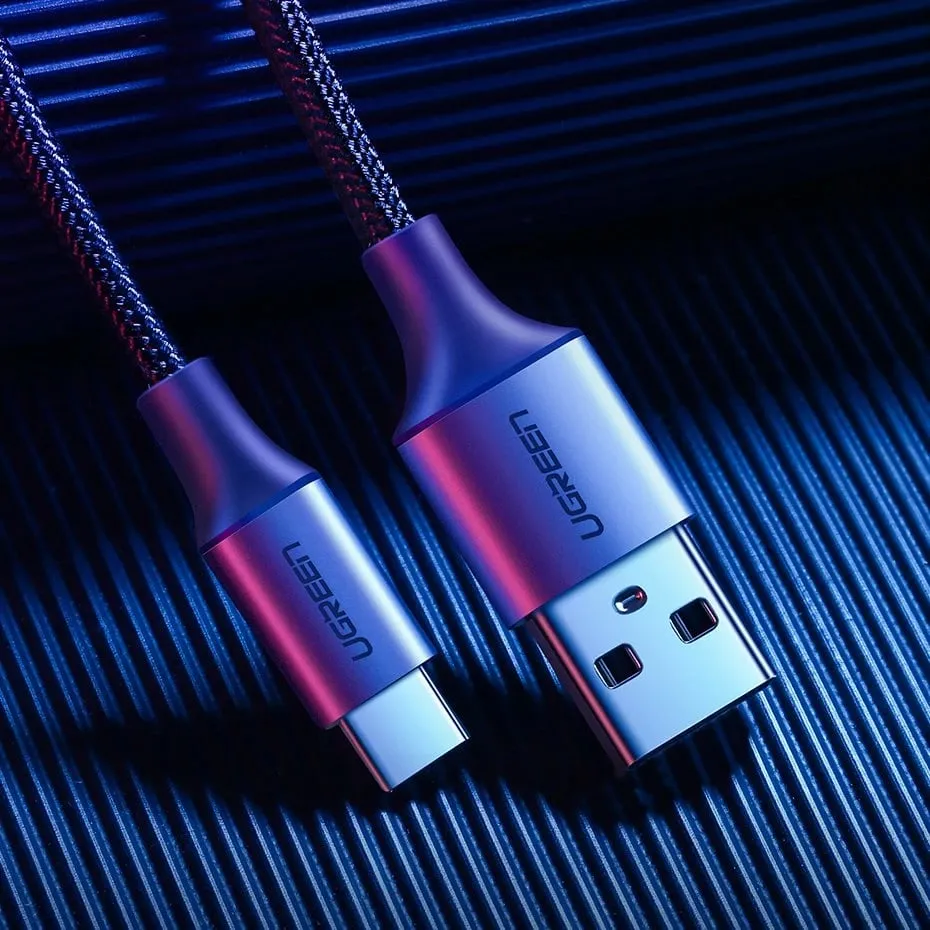 Kabllo Ugreen US288 60125 USB-A në USB-C, 0.5m, QC 3.0, Gri - 2