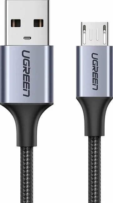 Kabllo Ugreen US290 60146, USB-A në micro USB, 1m, Gri - 2