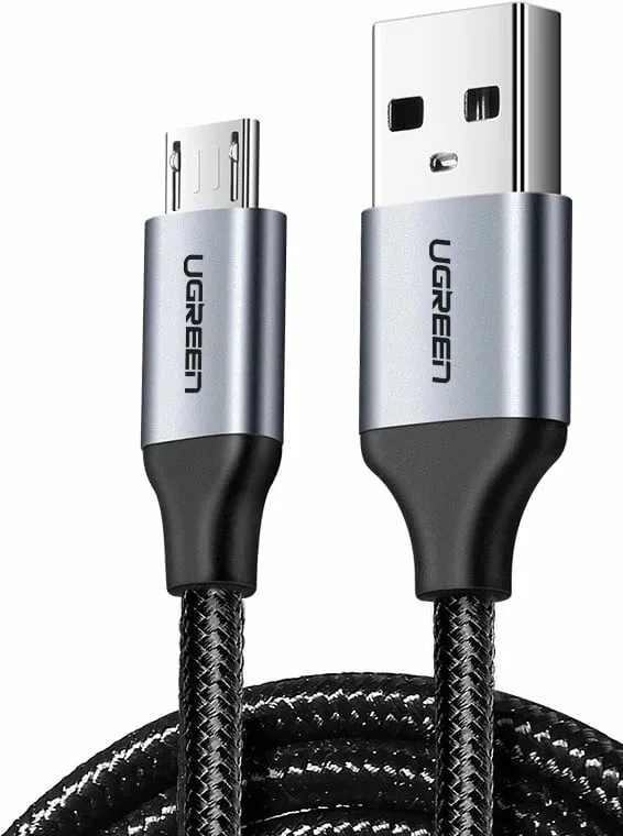 Kabllo Ugreen US290 60146, USB-A në micro USB, 1m, Gri - 3