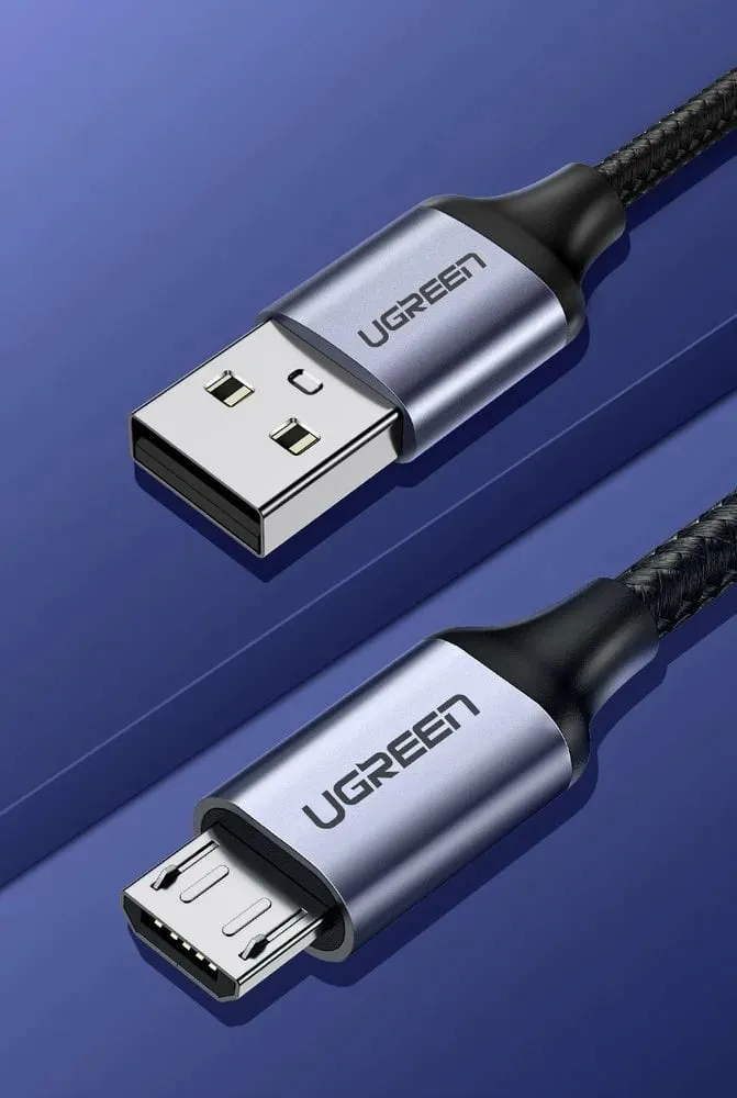 Kabllo Ugreen US290 60146, USB-A në micro USB, 1m, Gri - 4