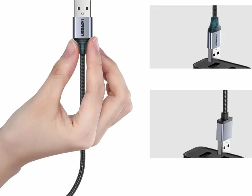 Kabllo Ugreen US290 60146, USB-A në micro USB, 1m, Gri - 8