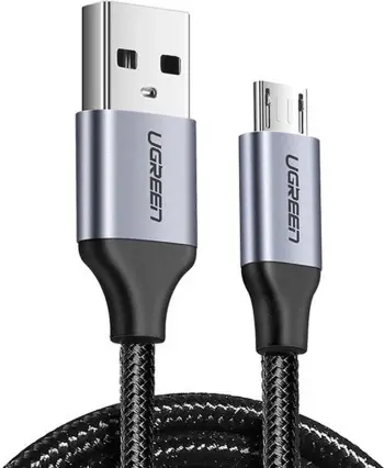 Kabllo Ugreen US290 60146, USB-A në micro USB, 1m, Gri