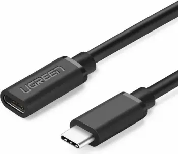 Kabllo zgjatues USB-C Ugreen 40574, 0.5m, E zezë