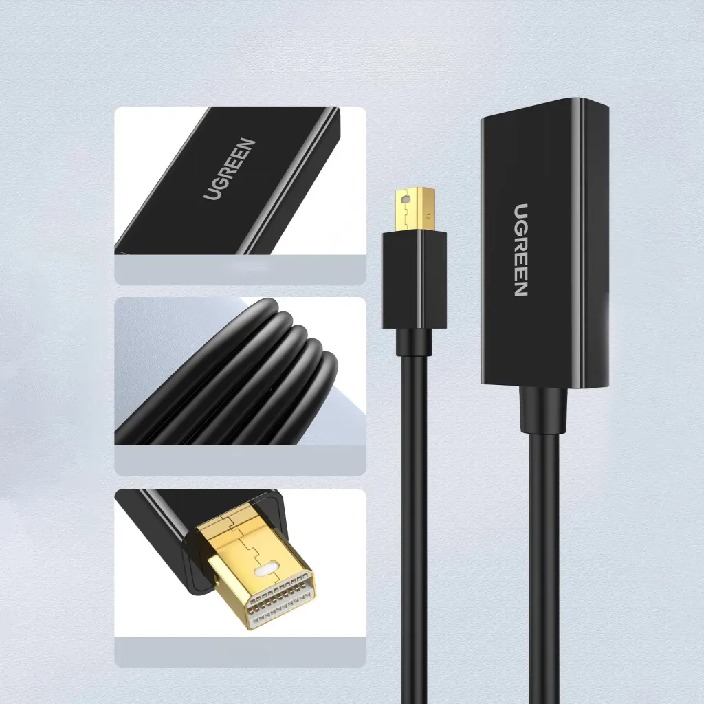 Adapter Ugreen MD112 mini DisplayPort në HDMI 4K, i zi - 2