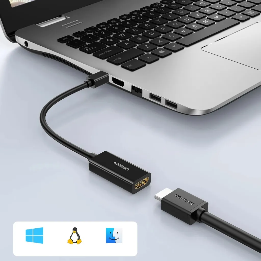 Adapter Ugreen MD112 mini DisplayPort në HDMI 4K, i zi - 6