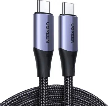 Kabllo USB-C Ugreen US355, 1m, 100W, 10Gbps, e zezë