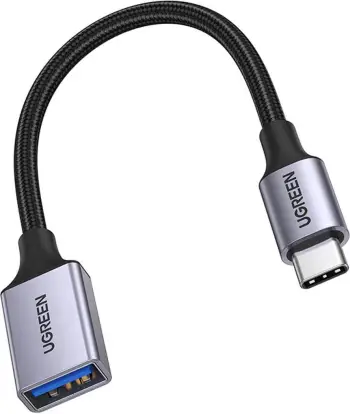 Kabllo adapter OTG Ugreen US378, USB-C (mashkull) në USB-A (femër), 0.15m, e zezë