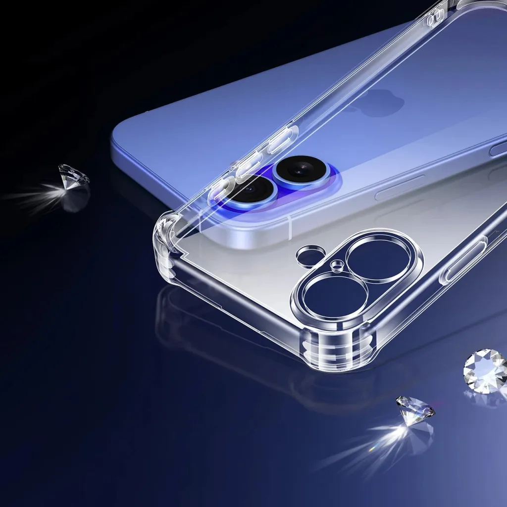 Mbështjellës Ugreen Bright Cushion CA101 për iPhone 16 Plus, transparent - 4