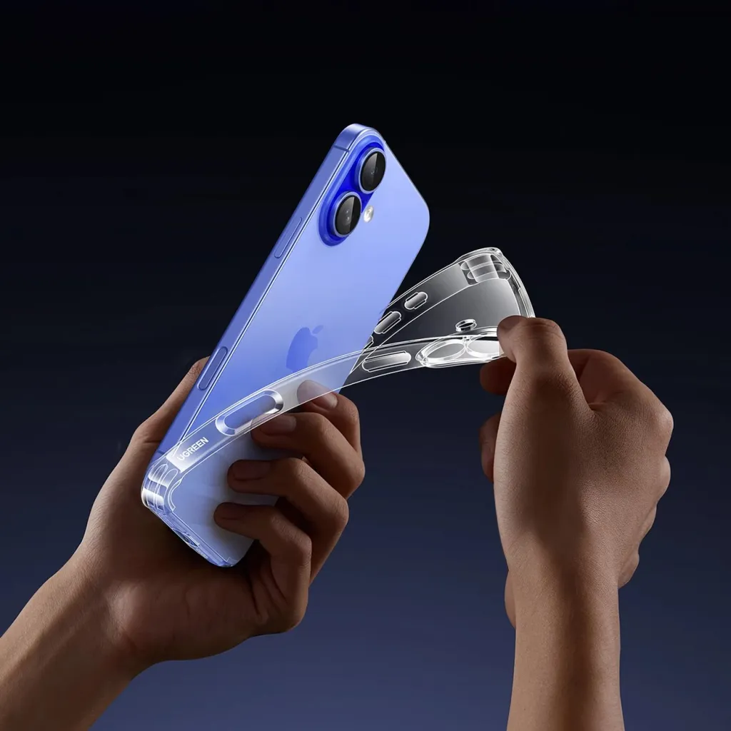 Mbështjellës Ugreen Bright Cushion CA101 për iPhone 16 Plus, transparent - 5