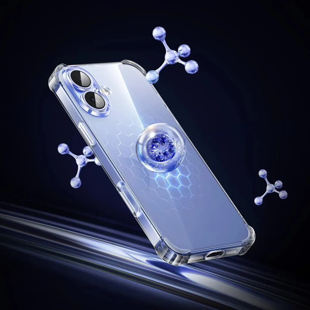 Mbështjellës Ugreen Bright Cushion CA101 për iPhone 16 Plus, transparent - 6