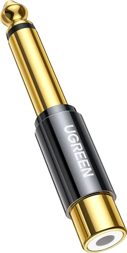 Adapter audio Ugreen AV169 80731, jack 6.35mm mashkull në RCA femër, ari - 1