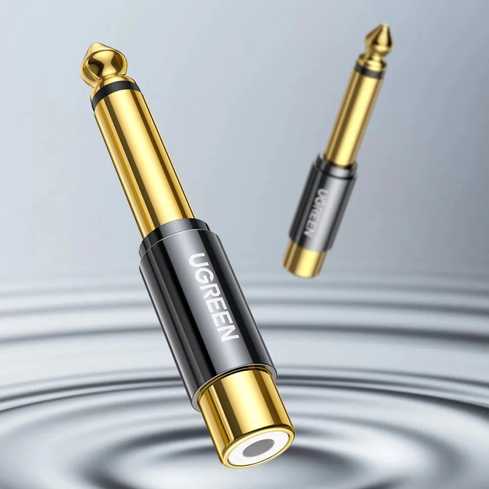 Adapter audio Ugreen AV169 80731, jack 6.35mm mashkull në RCA femër, ari - 7