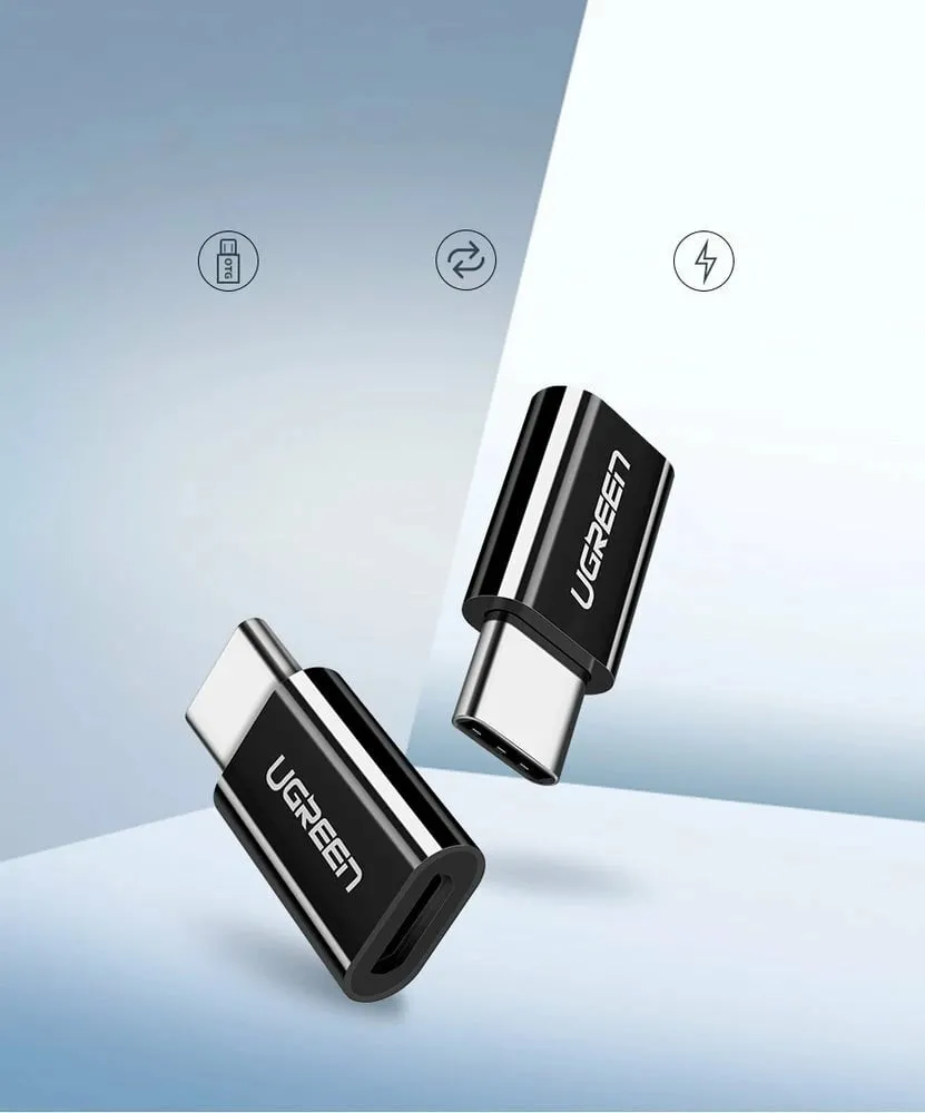 Adapter Ugreen micro USB në USB Type-C, i zi - 2