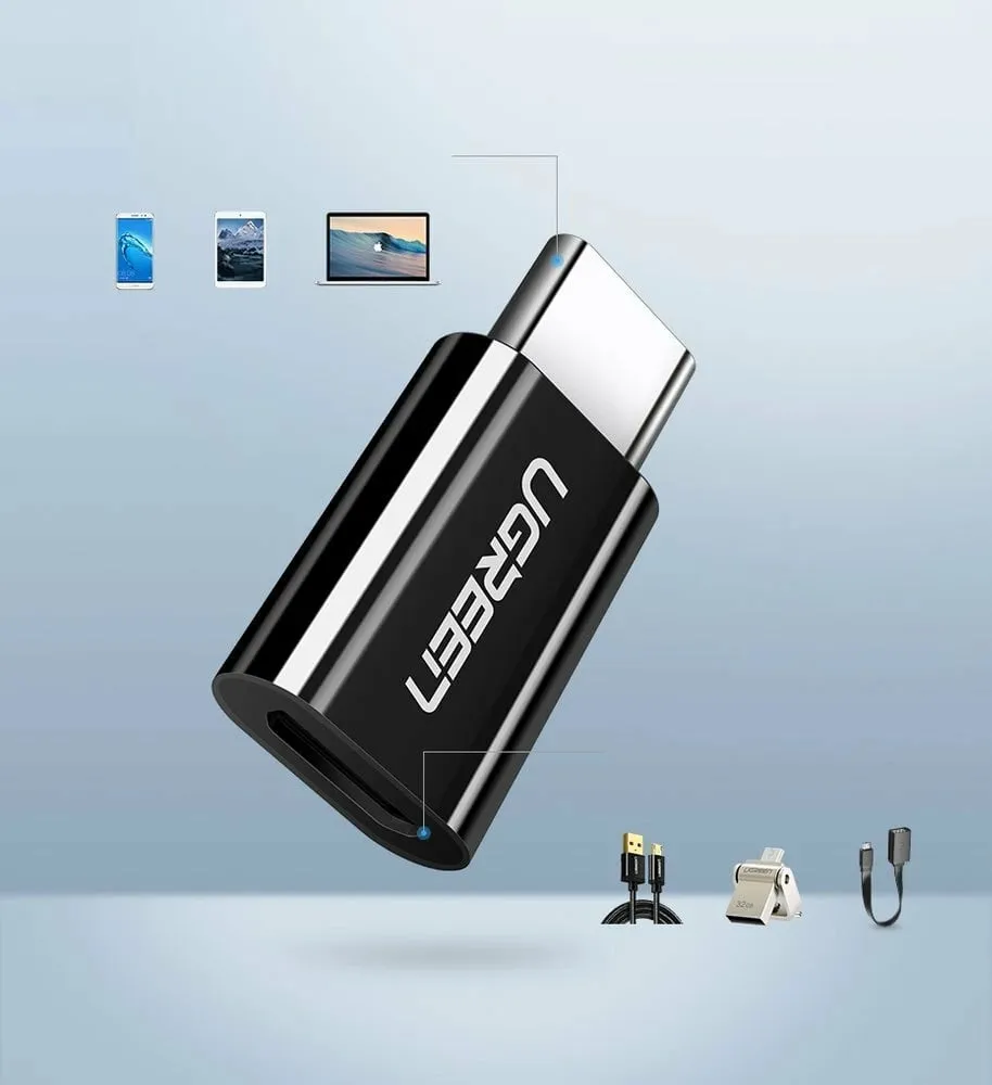 Adapter Ugreen micro USB në USB Type-C, i zi - 3