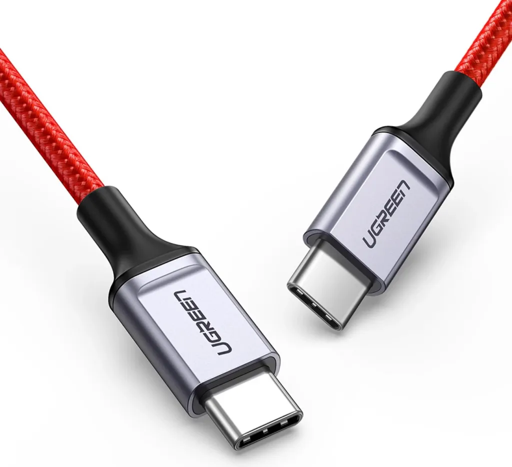 Kabllo USB-C në USB-C Ugreen US294, 1m, 3A, 480Mb/s, Kuqe - 2