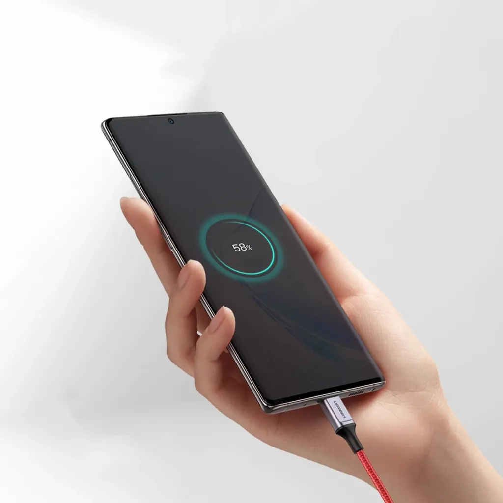 Kabllo USB-C në USB-C Ugreen US294, 1m, 3A, 480Mb/s, Kuqe - 14