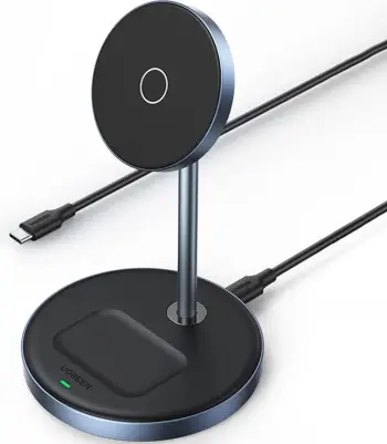 Stacion karikimi wireless Ugreen CD317, MagSafe/Qi 2-në-1, 20W, USB-C, i zi