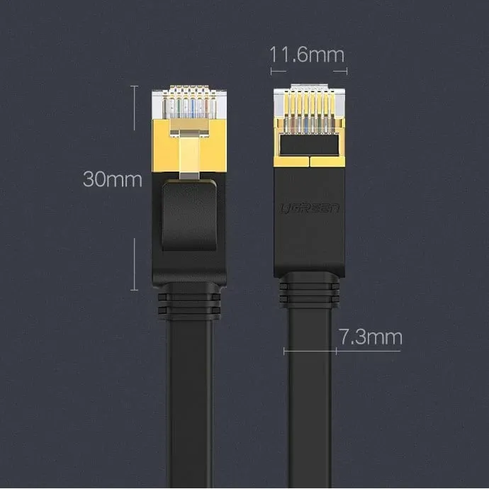 Kabllo rrjeti Ugreen NW106 11265, Cat 7 STP, RJ45, 10m, e zezë - 26