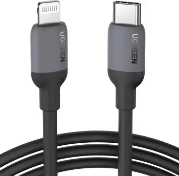 Kabllo Ugreen US387 USB-C në Lightning, 1m, 20W, e zezë