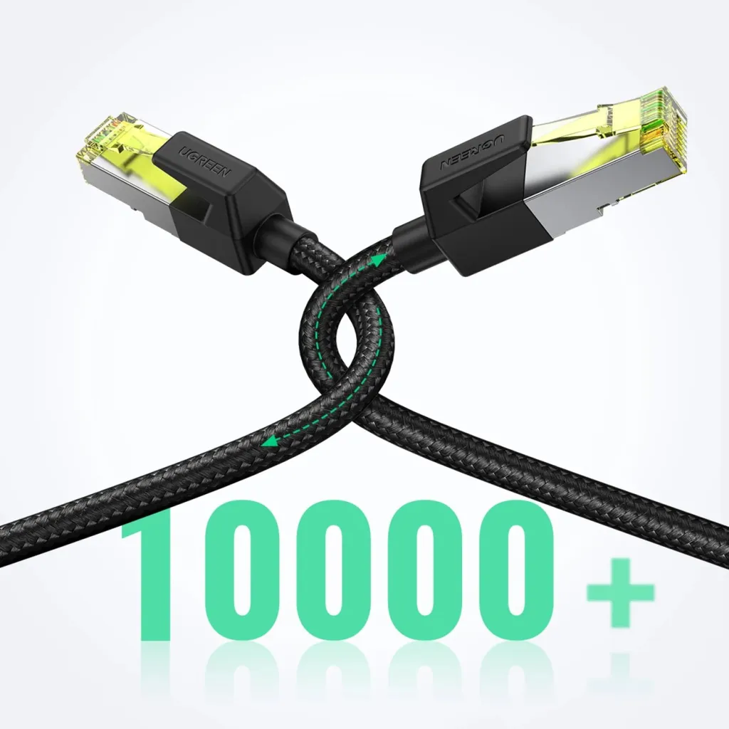 Kabllo rrjeti Ugreen NW150 80425, Cat 7, RJ45, 5m, e zezë - 7