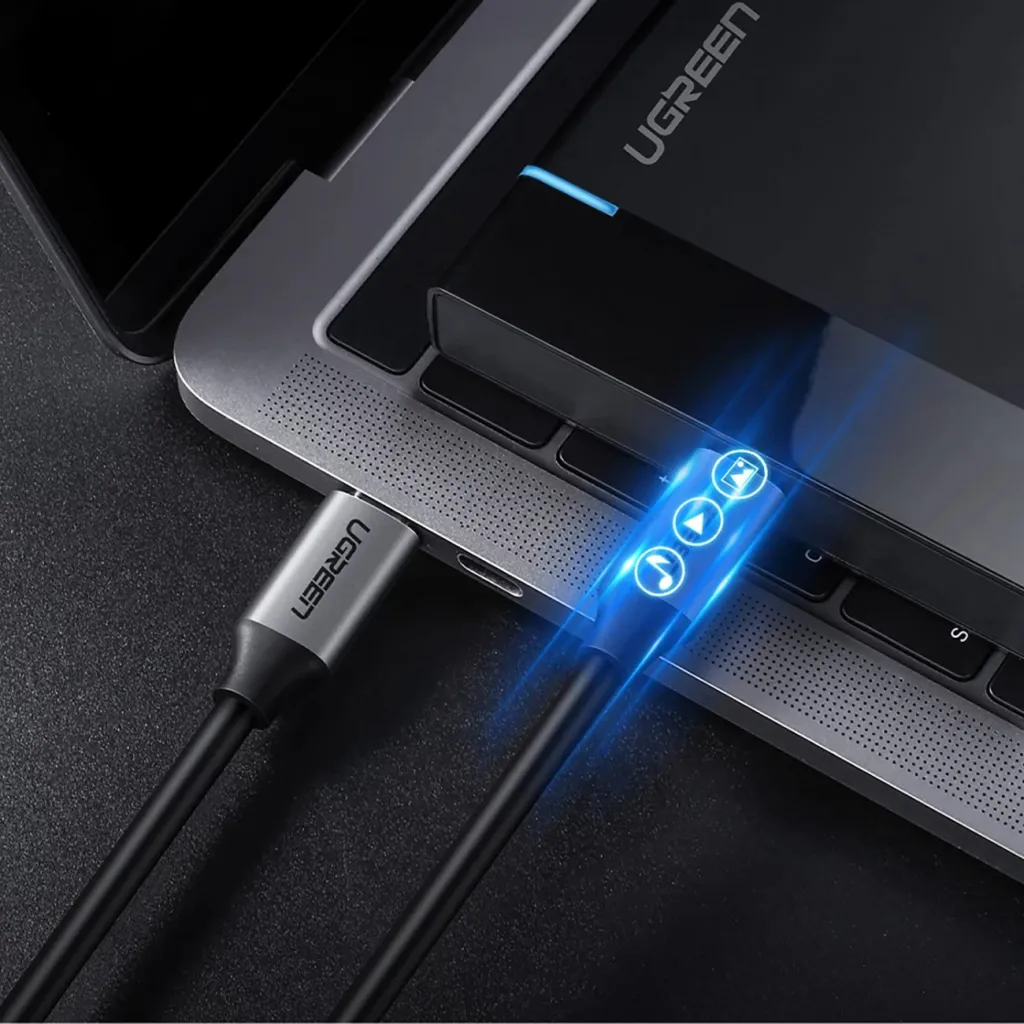 Kabllo Ugreen USB-C 3.1 PD Power Delivery, 60W, 1.5m, e hirtë - 5
