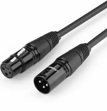 Kabllo audio Ugreen 20710B XLR në XLR, 2m, e zezë