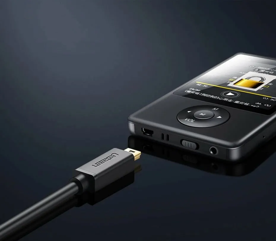 Kabllo USB në mini USB Ugreen US132 30472, 2 m, e zezë - 4