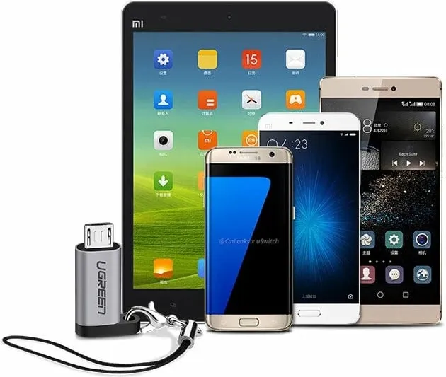 Adapter Ugreen USB Type C në micro USB 50590, Gri - 6