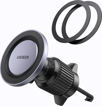 Mbajtës magnetik për celular Ugreen LP428 për ventilator të makinës, i zi