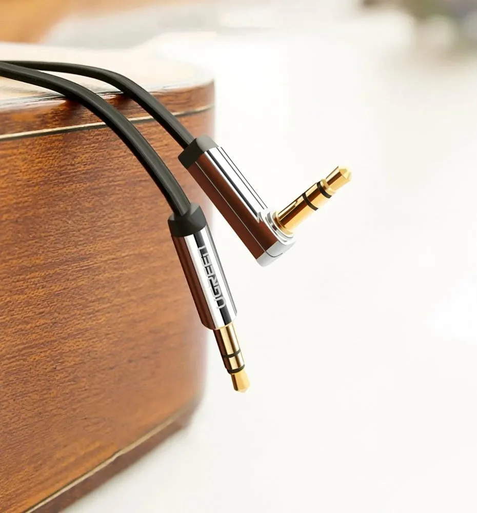 Kabllo audio AUX Ugreen AV119 10596, 0.5m, mini jack 3.5mm, e zezë - 3