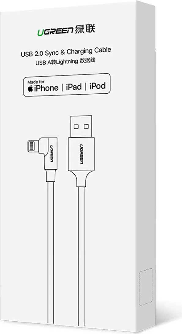Kabllo Ugreen US299 60555, Lightning/USB-A, 1m, 2.4A, e kuqe - 2
