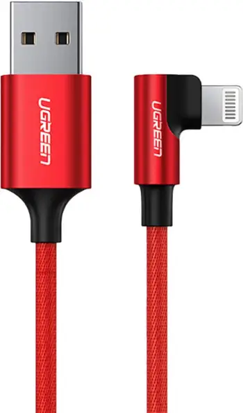 Kabllo Ugreen US299 60555, Lightning/USB-A, 1m, 2.4A, e kuqe