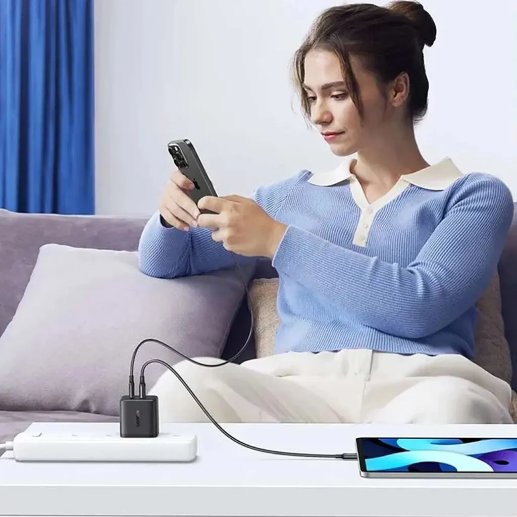 Karikues muri Ugreen X227 GaN, 20W, 1x USB-A, 1x USB-C, i zi - 5